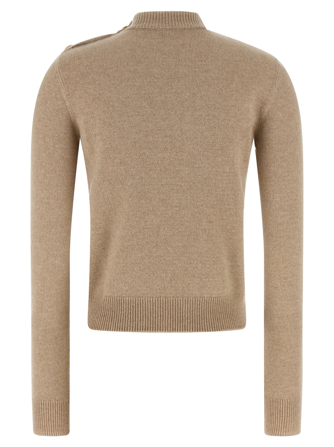 Balmain Eco-Cashmere Button Sweater Maglioni - Beige | f65032e1897997232acf6dc18215d5e6b6eeb969