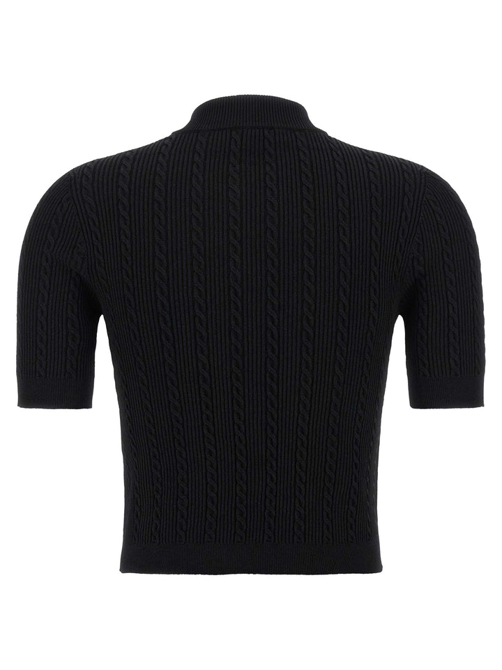 Balmain Short Sleeve Cardigan Maglioni - Nero | 2506cad9438f46556edb4234ab0a6f37d2b246c4