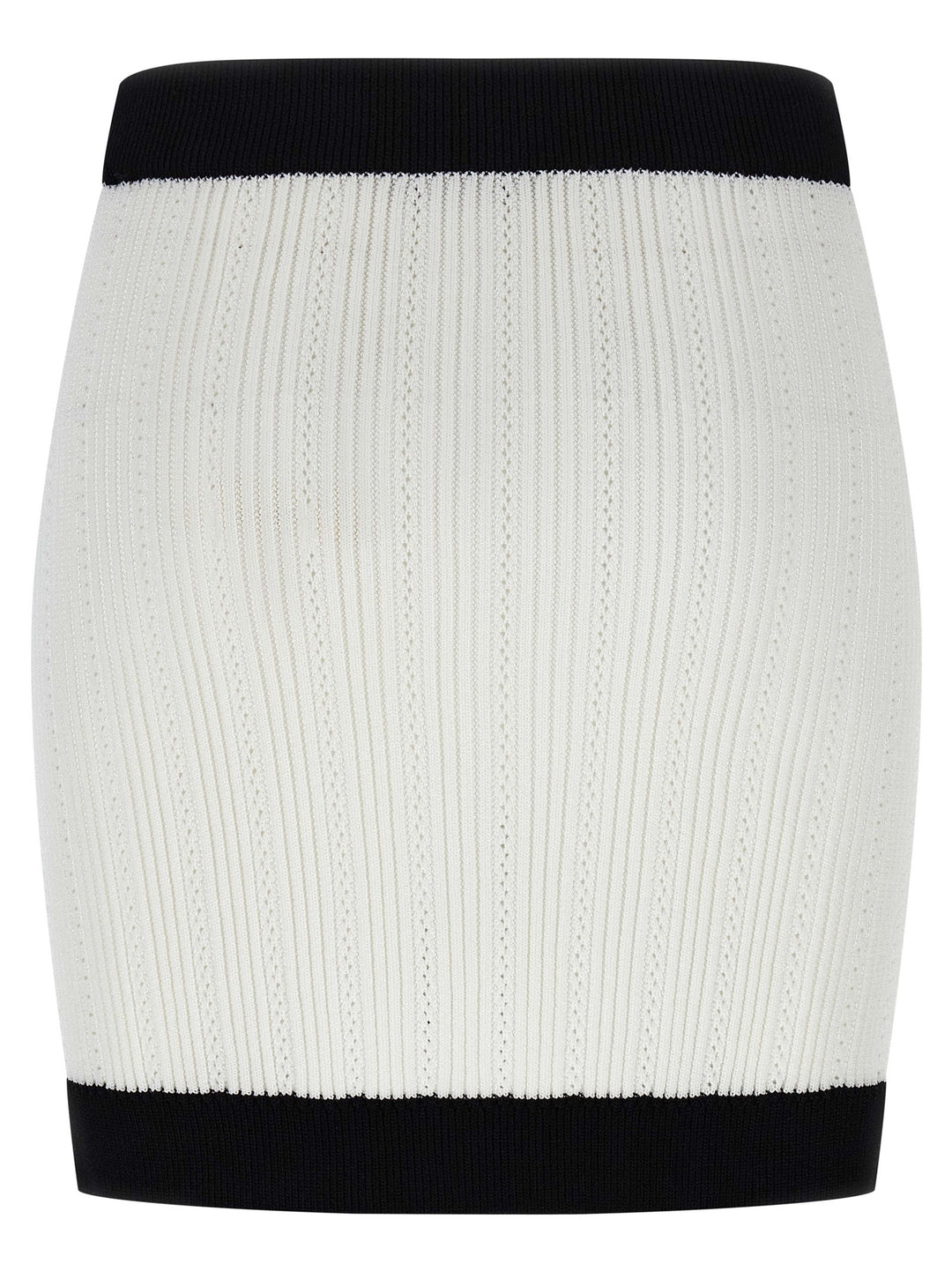 Balmain Two-Tone Miniskirt Gonne - Bianco/Nero | a1ea5cd44ab4ab3b15c143107c9330e58ce39c54