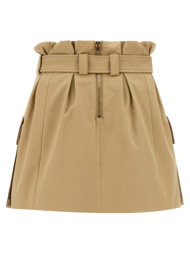 Balmain High Waist Skirt Gonne - Beige | 7562d01cf572621c02f0982073a87a2f561cc23c