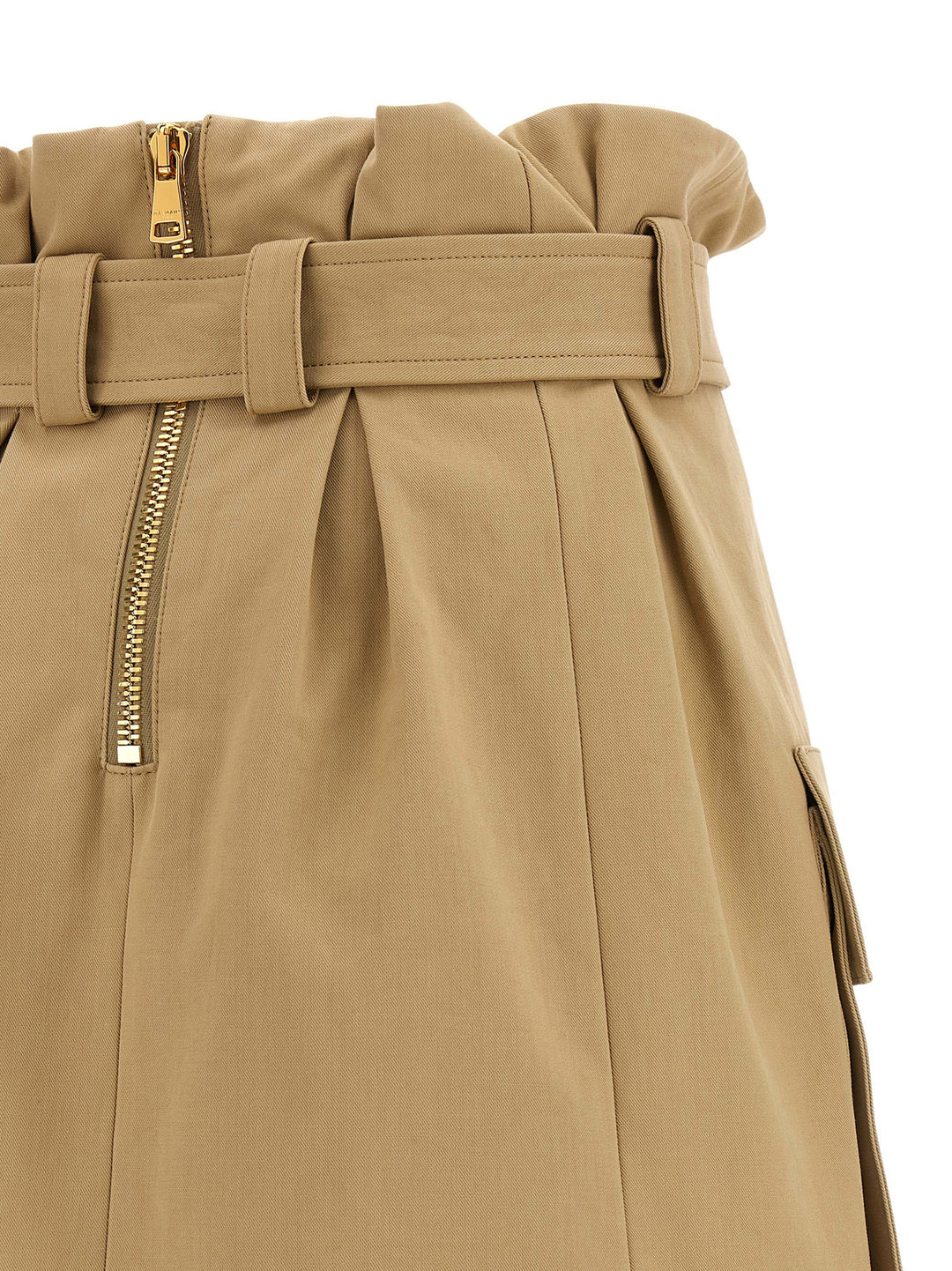 Balmain High Waist Skirt Gonne - Beige | 316a2d5fd2c1ec1a5b2f92489191090f9647fb3a
