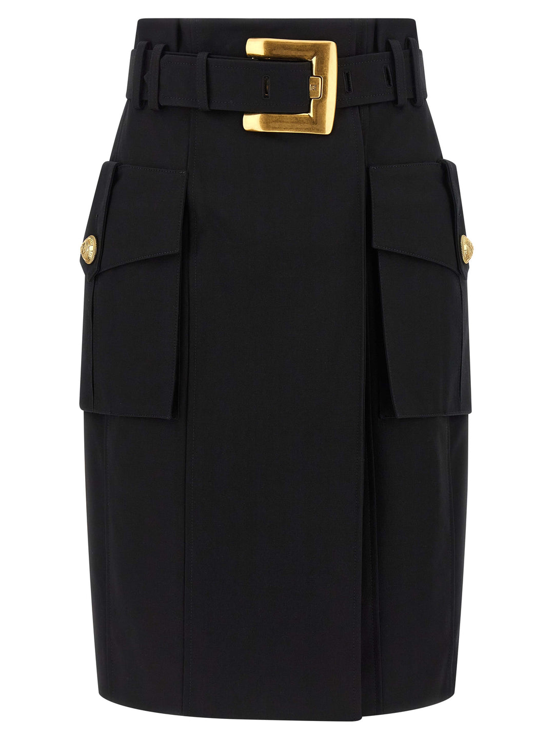Balmain Wrap Skirt Gonne - Nero | 053b0e8752fe057b7d866bc9866650b58a89a7a4