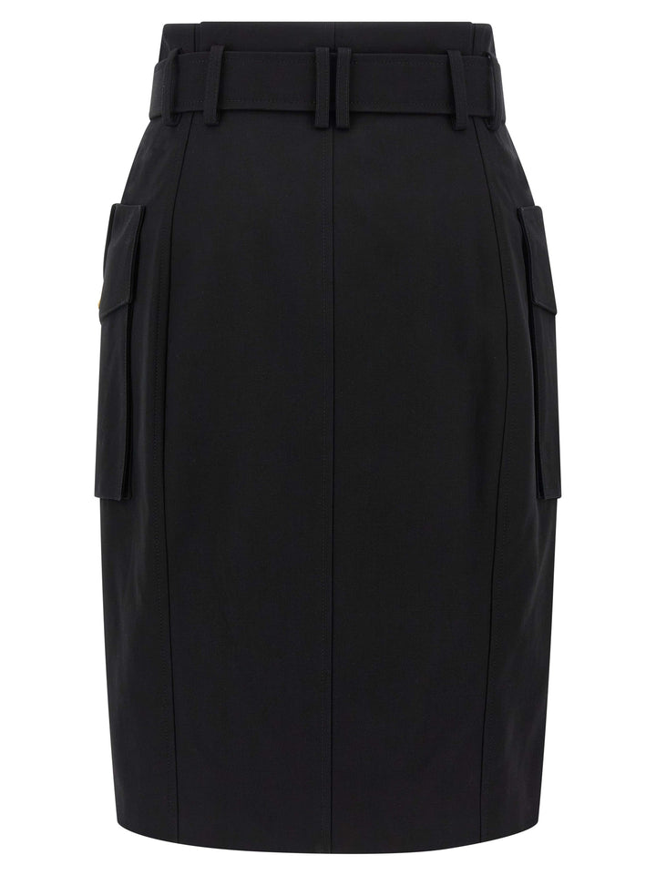 Balmain Wrap Skirt Gonne - Nero | 4e5e60a0a2b2d857f9aa846b5719d55ecb47c944