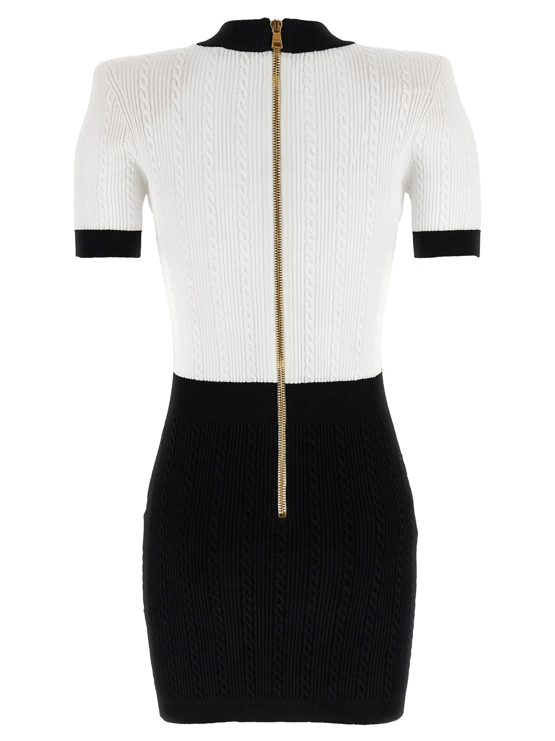 Balmain Knitted Dress Abiti - Bianco/Nero | b3e682c056fed61b6d408d7a6b88cb2e364dc669