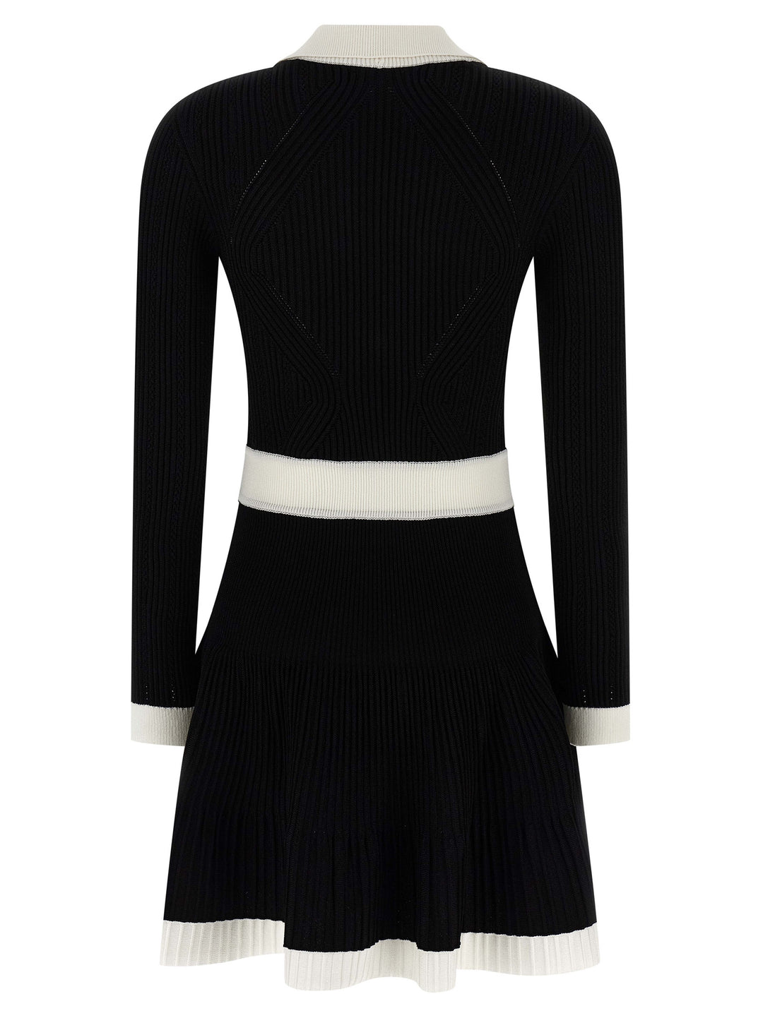 Balmain Two-Tone Dress Abiti - Bianco/Nero | 94ce244956e50afcf45a4b6419d2a23a93e86257