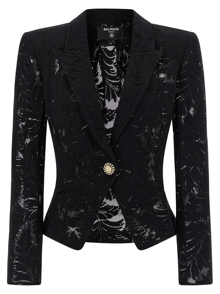 Balmain Lace Blazer BlazerS - Nero | db8f3d3b096b544c9930239823bea36d100b435f