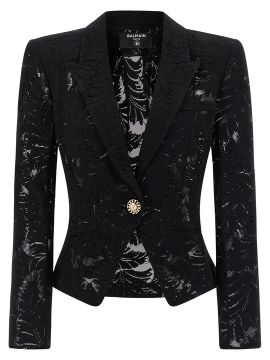 Lace Blazer Blazers Nero
