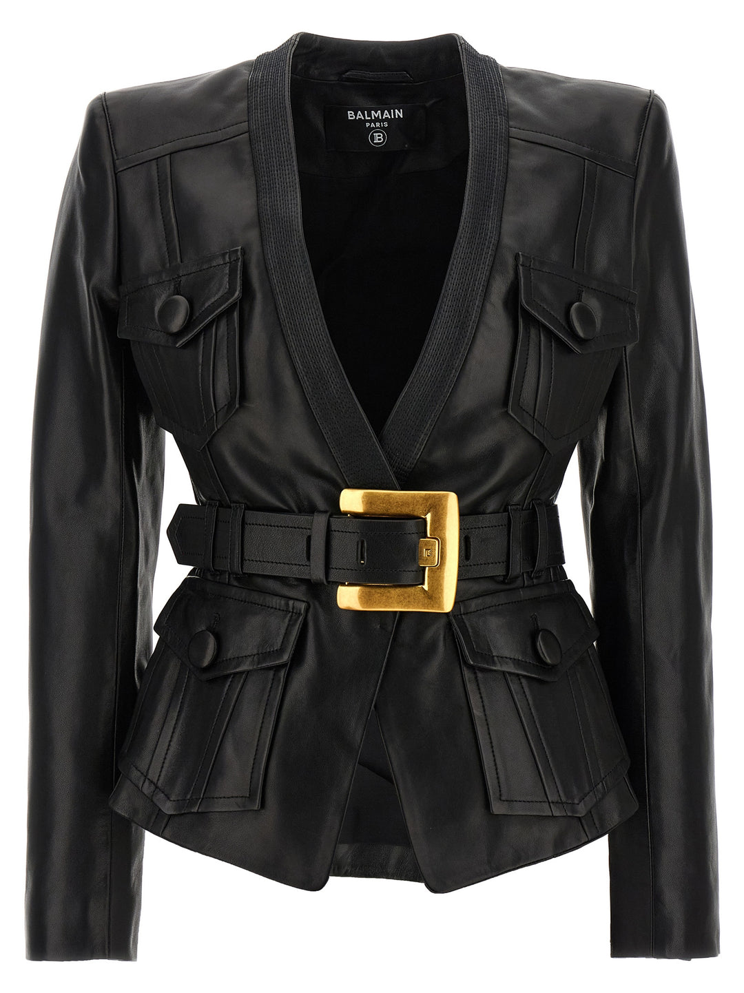 Balmain Leather Jacket Puffer Jackets - Nero | dc7617431d0c2afab31db682c8fc4a0cfd301ef6