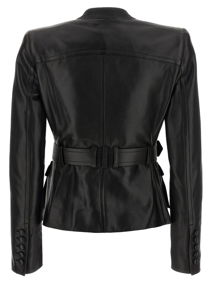 Balmain Leather Jacket Puffer Jackets - Nero | c0f102e0140fdb559fa70a4088cf5508162c594c
