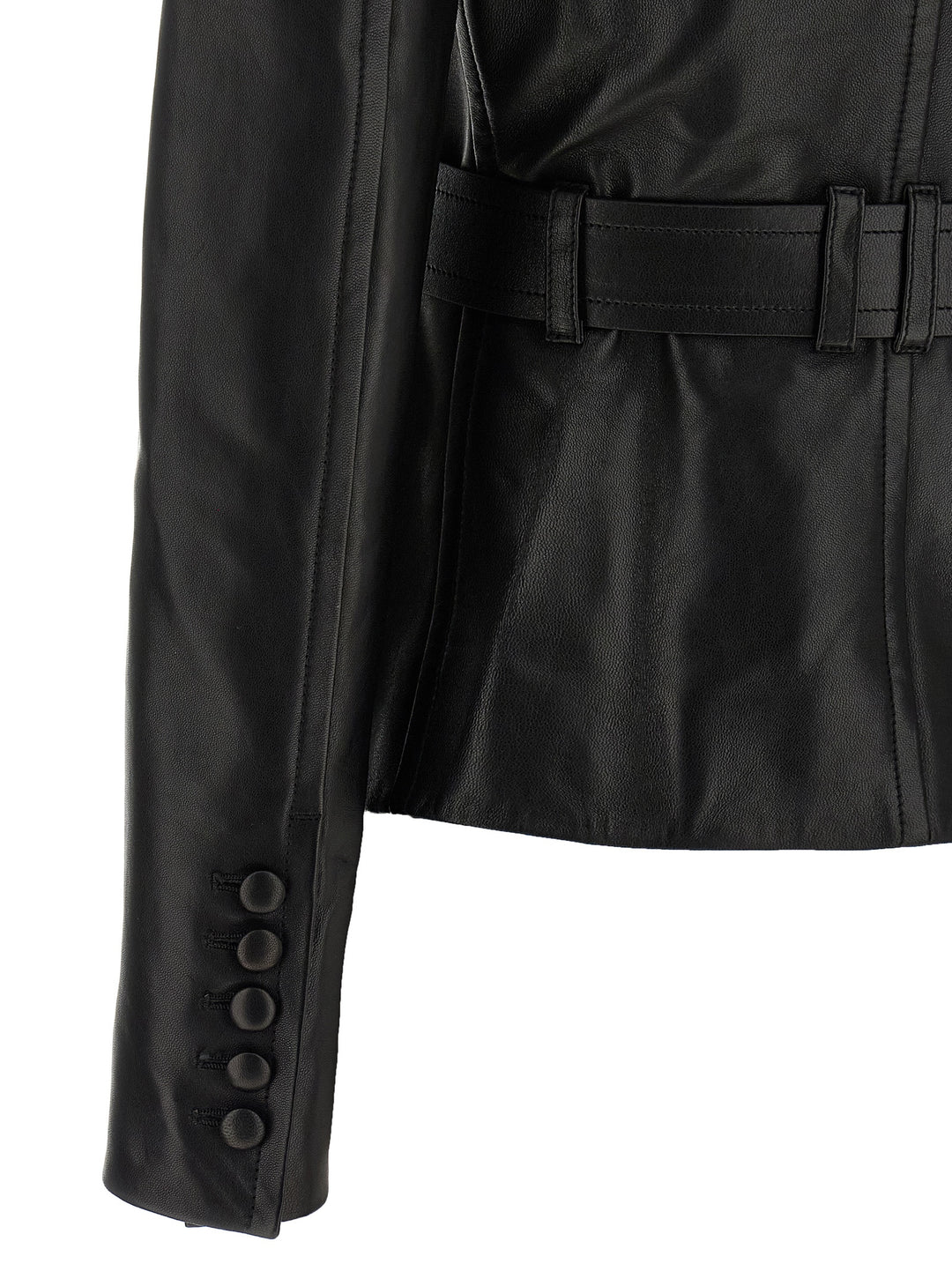 Balmain Leather Jacket Puffer Jackets - Nero | 1dc61ac210552576931fa4d392ee9cf50eab507f
