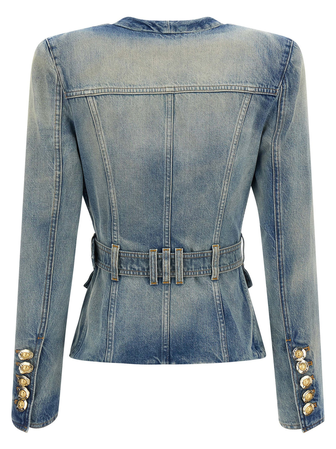 Balmain Denim Blazer BlazerS - Celeste | c7c602609eb769ca1c6c6324b2ffeb2977a925a0