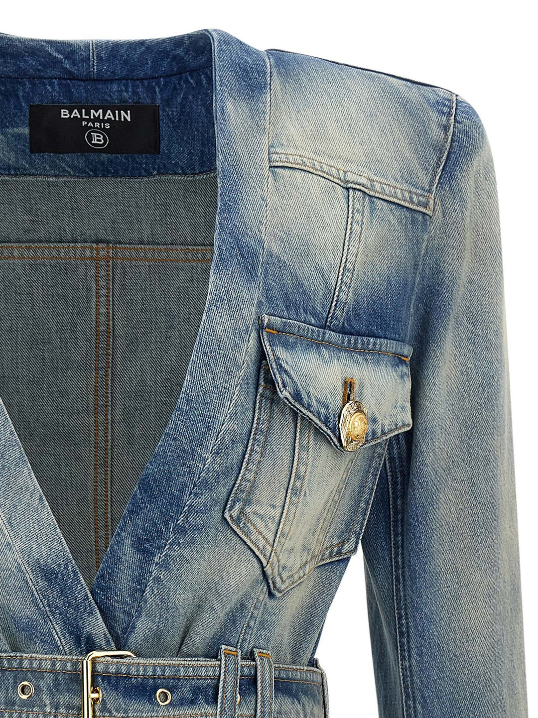 Balmain Denim Blazer BlazerS - Celeste | ebbf26f723312a1be57cfe6c9924012c8e5d4bfb