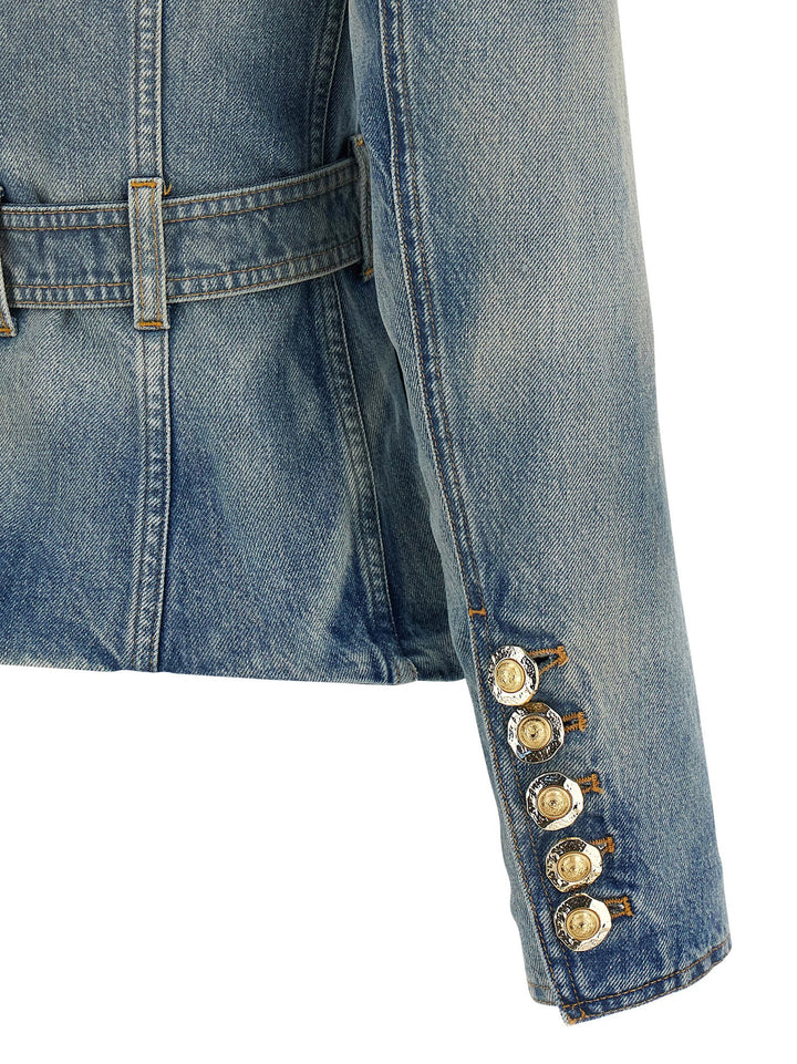 Balmain Denim Blazer BlazerS - Celeste | 2edeb3a43a70cbfe60a6c4ceb5ba0d4ac3cc7dc5
