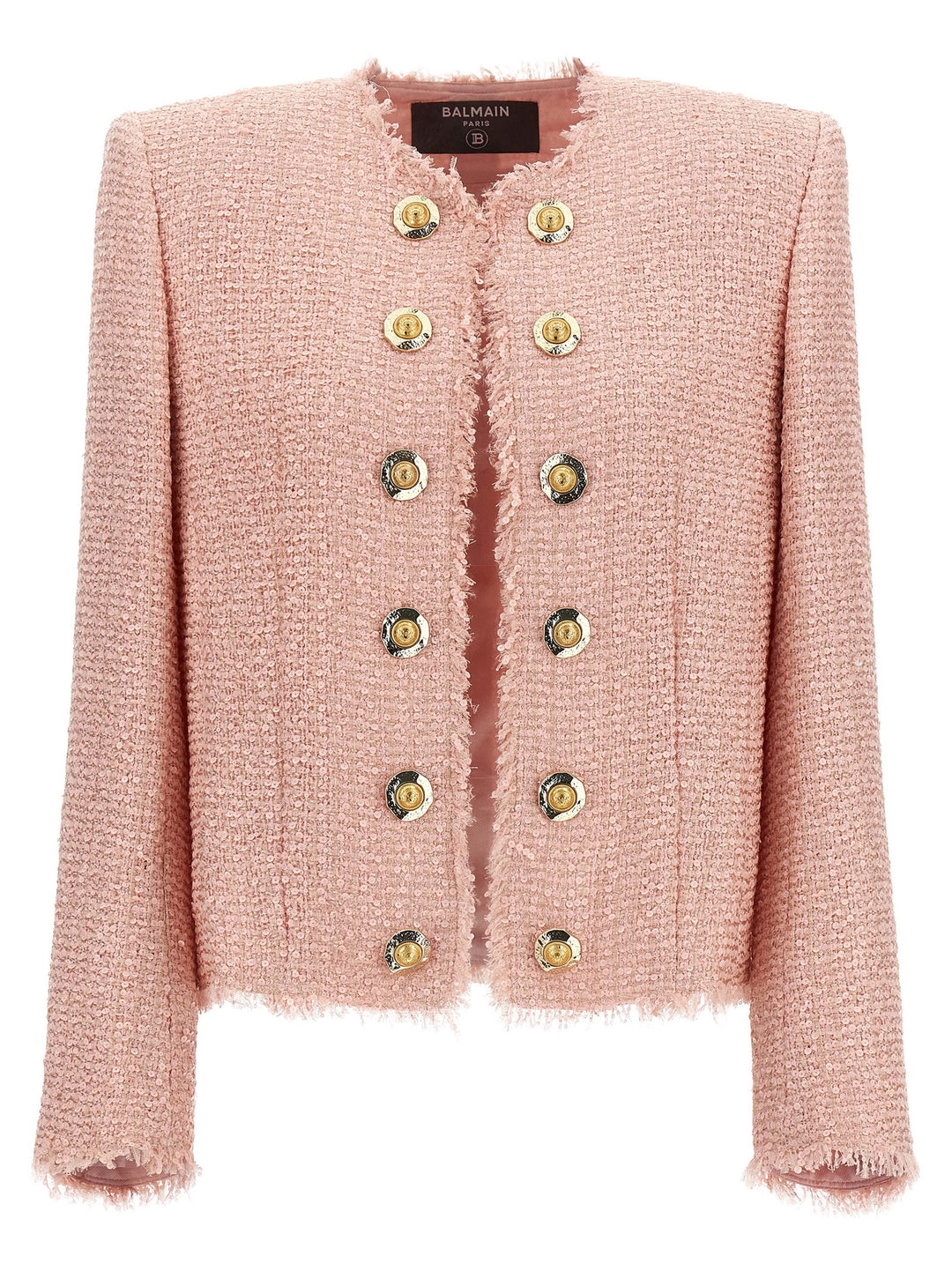 Balmain Sequin Tweed Blazer BlazerS - Rosa | ce7f9310277ea1ec096ba659c0feb7fbb7f222de