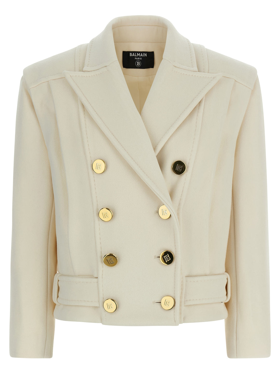 Balmain Double-Breasted Coat Trench e Impermeabili - Bianco | 26582f6b19866bce6e8b4d232782064cc0d1f77f