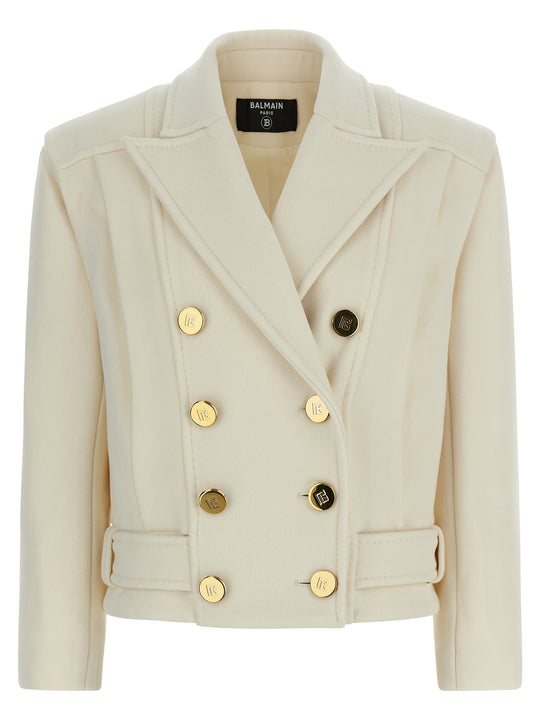 Double-Breasted Coat Trench E Impermeabili Bianco