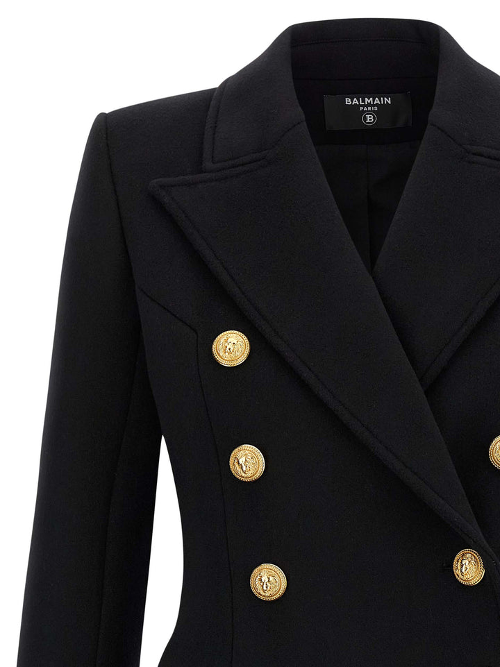 Balmain 10 Bottoni Trench e Impermeabili - Nero | 08c1b7acf313fdb9267bf49842ca648c8b9c740f