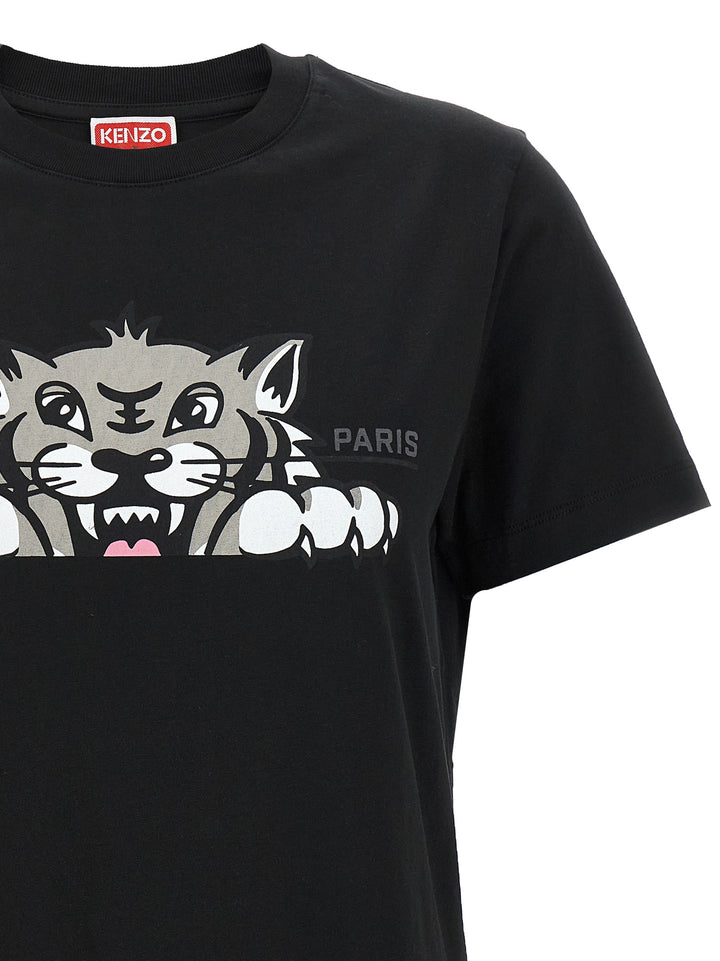Kenzo Happy Tiger T shirt - Nero | 779b74822039dd4f7c9c015f2386e7884d788205
