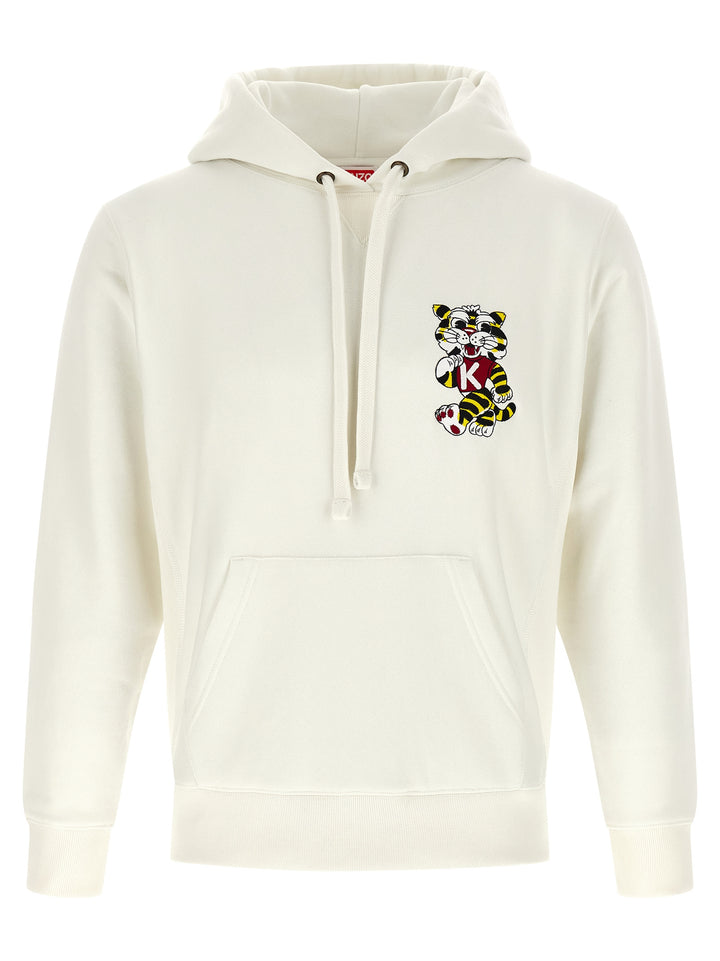 Kenzo Wild Tiger Embroidered Felpe - Bianco | 27d4df3679e0c96fb7e0a8f7801cef6ae0e883ee