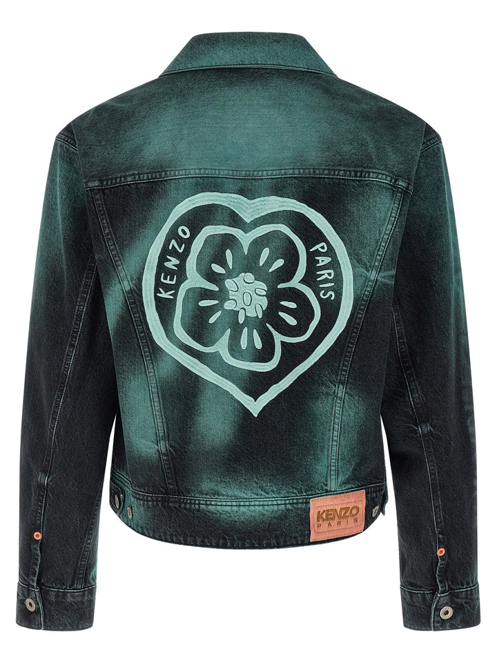 Kenzo Boke Heart Puffer Jackets - Grigio | 9479787387b9a99eb119f65f16acf819582089e0