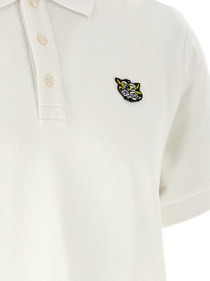 Kenzo Wild Tiger Gots Polo - Bianco | e53632ea72977f0c686e9421087c9ce67b9e277f