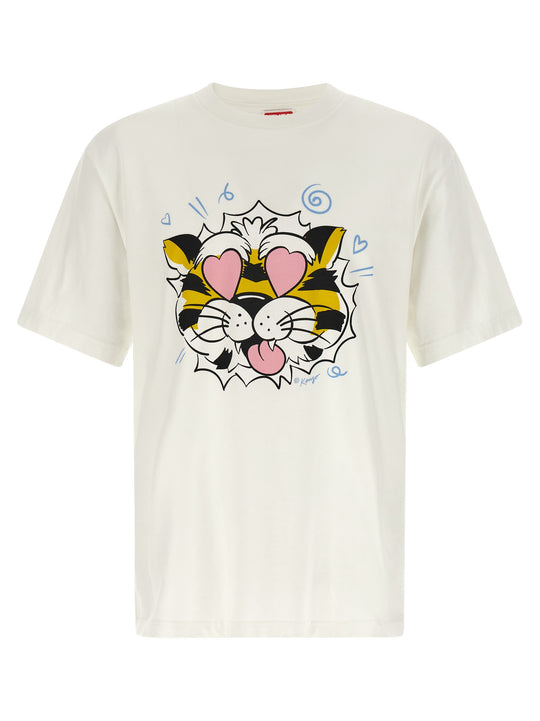 Wild Tiger T Shirt Bianco