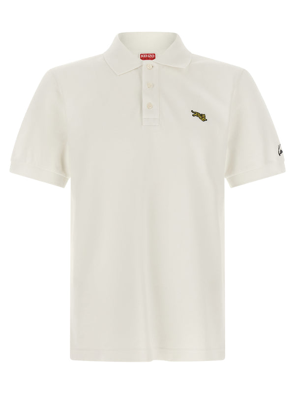 Kenzo Happy Tiger Polo Bianco