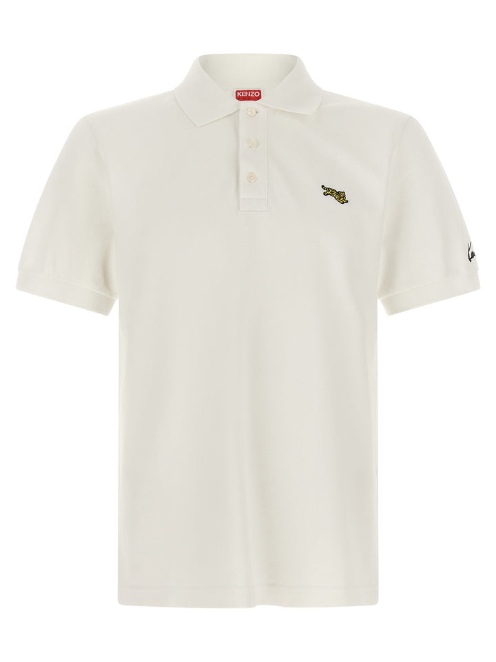 Kenzo Kenzo Happy Tiger Polo - Bianco | d774409728922cdfe09f95f0aecf1a7e3469ba7e