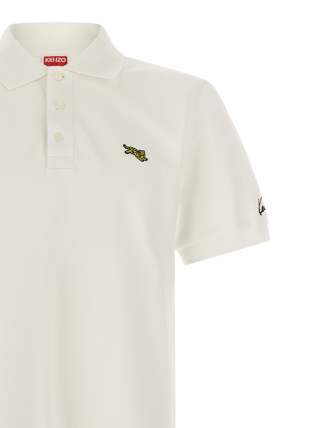 Kenzo Kenzo Happy Tiger Polo - Bianco | 94e9cdeb128b348ed0f1f61b789dd4976a031880
