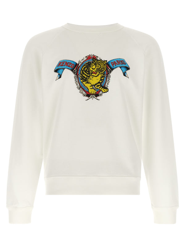 Kenzo Jumping Tiger Felpe Bianco