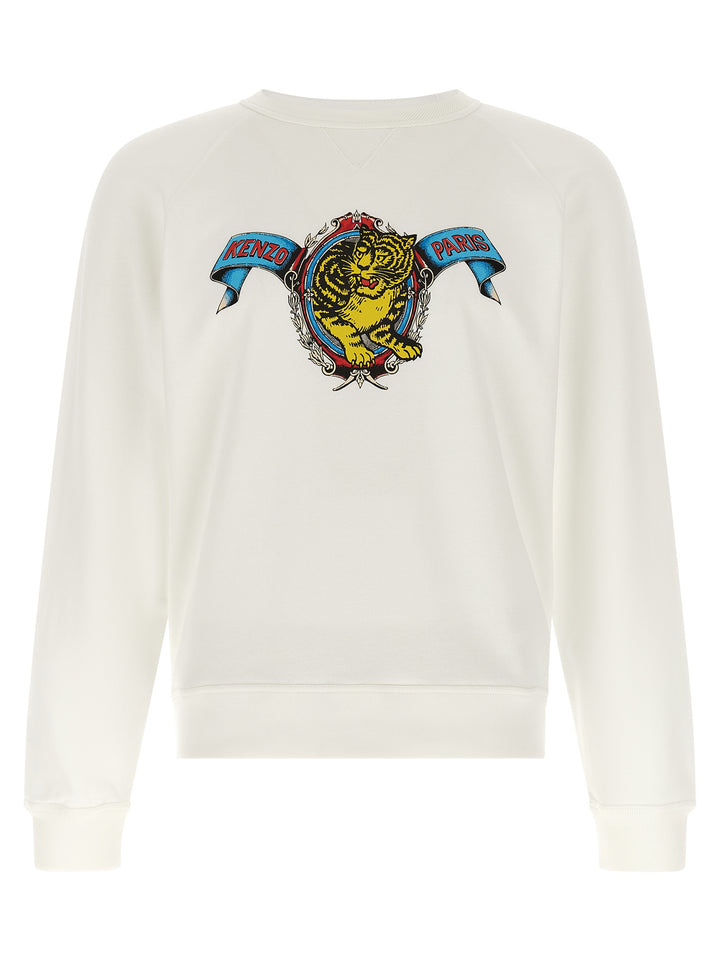 Kenzo Kenzo Jumping Tiger Felpe - Bianco | bf54546fea2e7d5431e60ec794471fcdbfb1af11