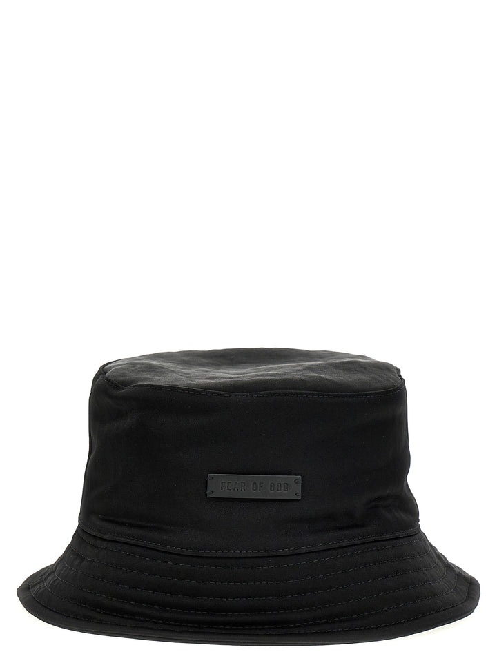 Fear Of God Logo Patch Bucket Hat Cappelli - Nero | 340b5f337c3d87342bc260d7ac3edc2b4cac65b5