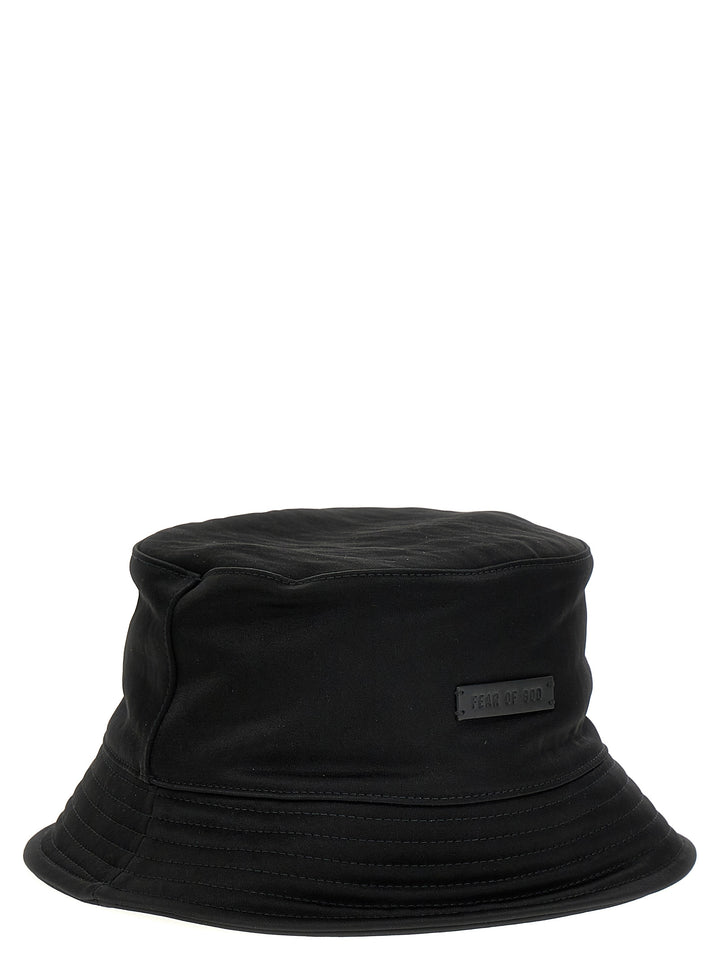 Fear Of God Logo Patch Bucket Hat Cappelli - Nero | e8287d0b63e1de5c021b666af30ce554be0d97dd