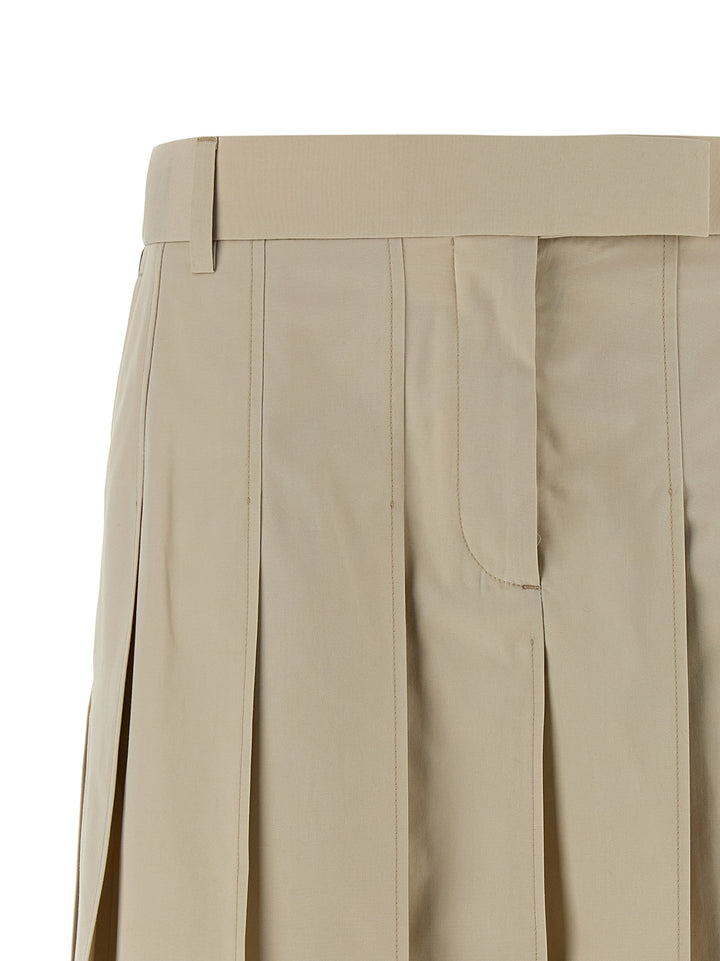 Thom Browne Pleated Skirt Gonne - Beige | 4edccbd6c8a083ccda8ab5102bf5a7ccb32a4734
