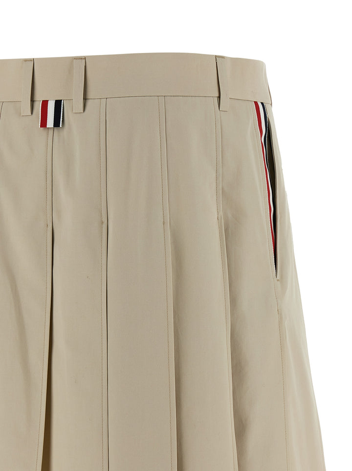 Thom Browne Pleated Skirt Gonne - Beige | 3b3a6e55624f423ec2cbe4b02e91118eeae84517