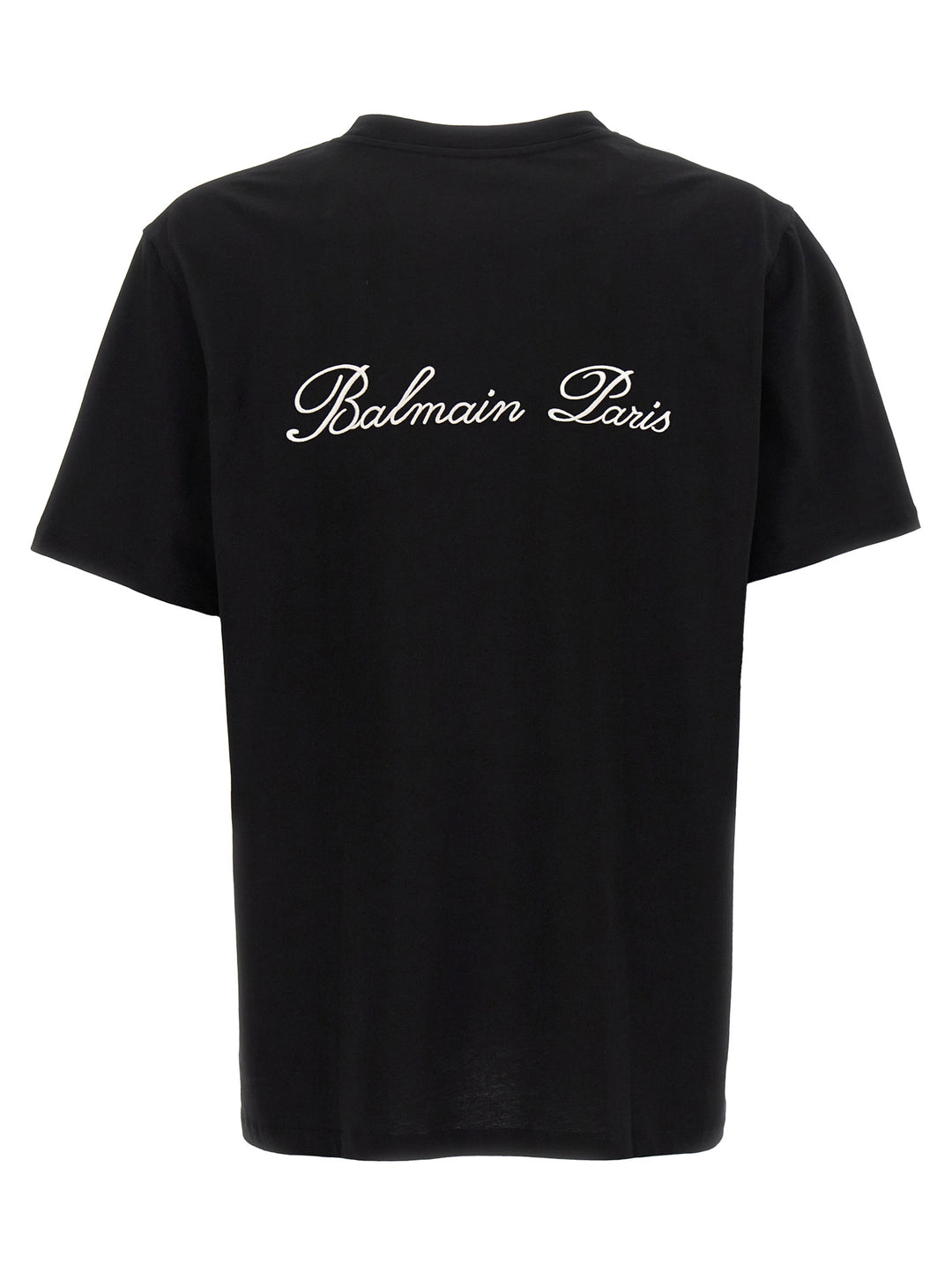 Balmain Signature T shirt - Bianco/Nero | 52f40bd93a304c21b0adf0eefa0b65b281e966fd