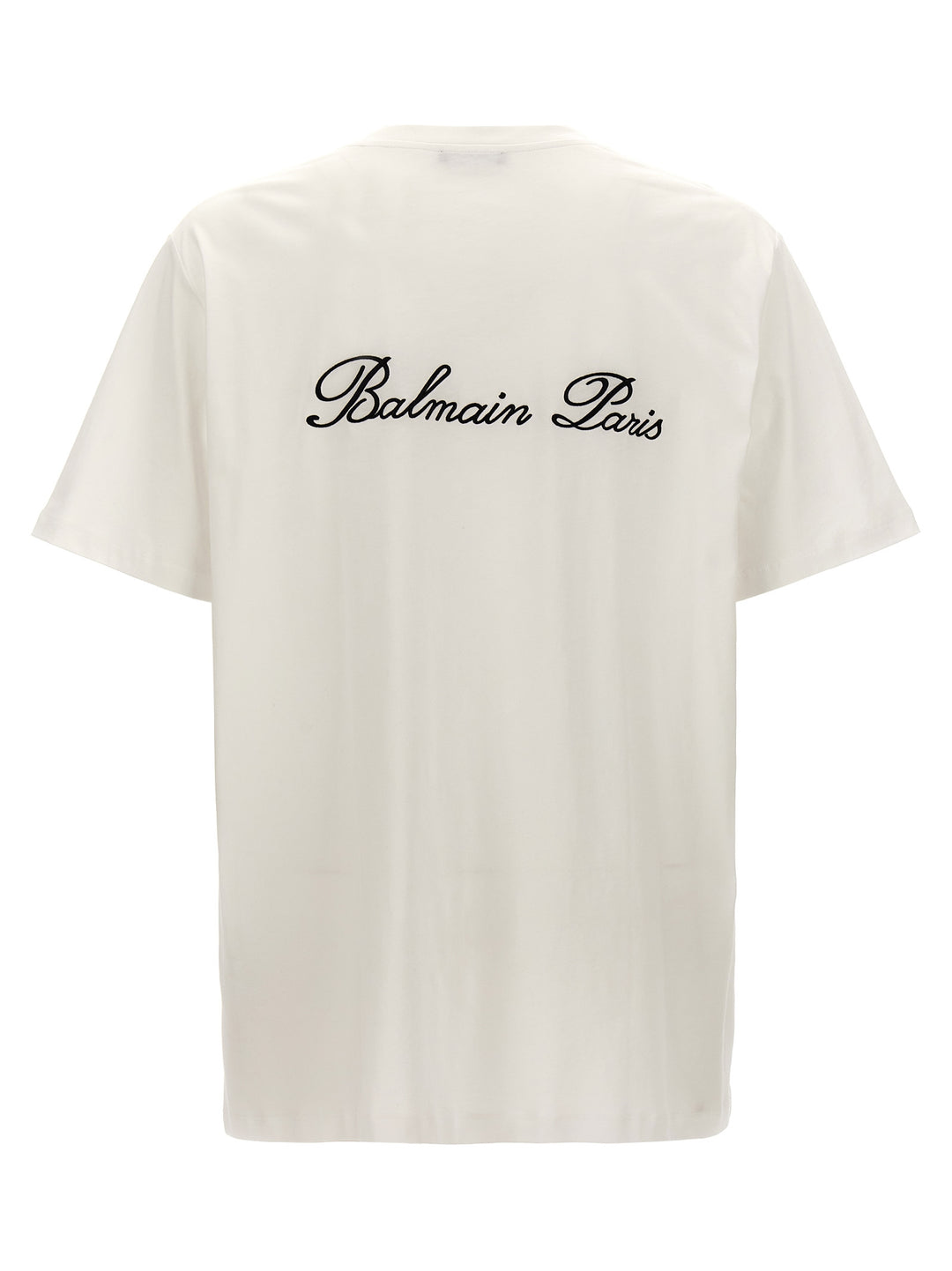 Balmain Signature T shirt - Bianco/Nero | 5a380bf62e46c0fec6cfefdd1236a1ebc74a3867