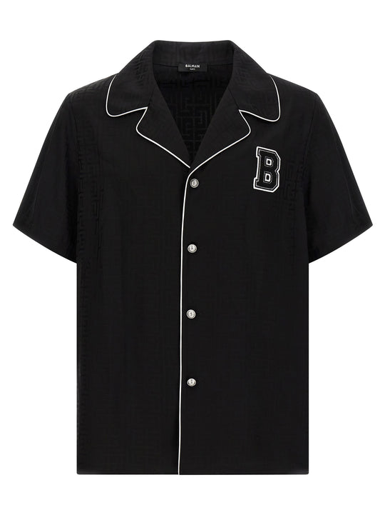 Balmain Varsity Camicie Nero