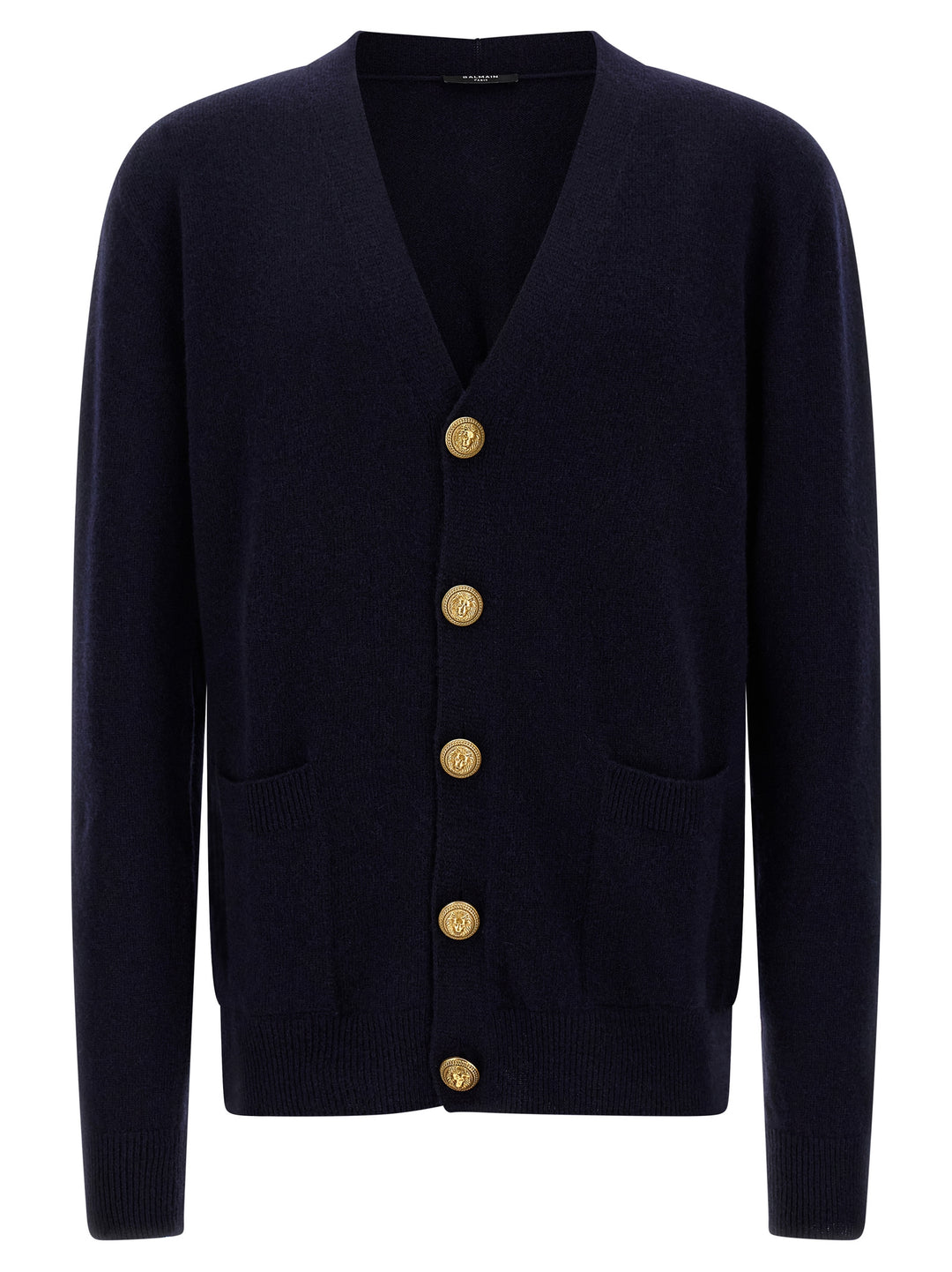Balmain Eco-Cashmere Cardigan Maglioni - Blu | 4a506edbcddfea7b7e4e316034a03d231dfdd9d5