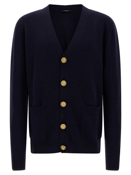 Eco-Cashmere Cardigan Maglioni Blu