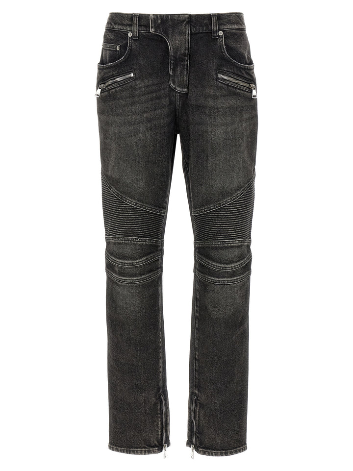 Balmain Biker Jeans - Grigio | 34b9cf123ded4fae0c765f7257a52112d4b75798