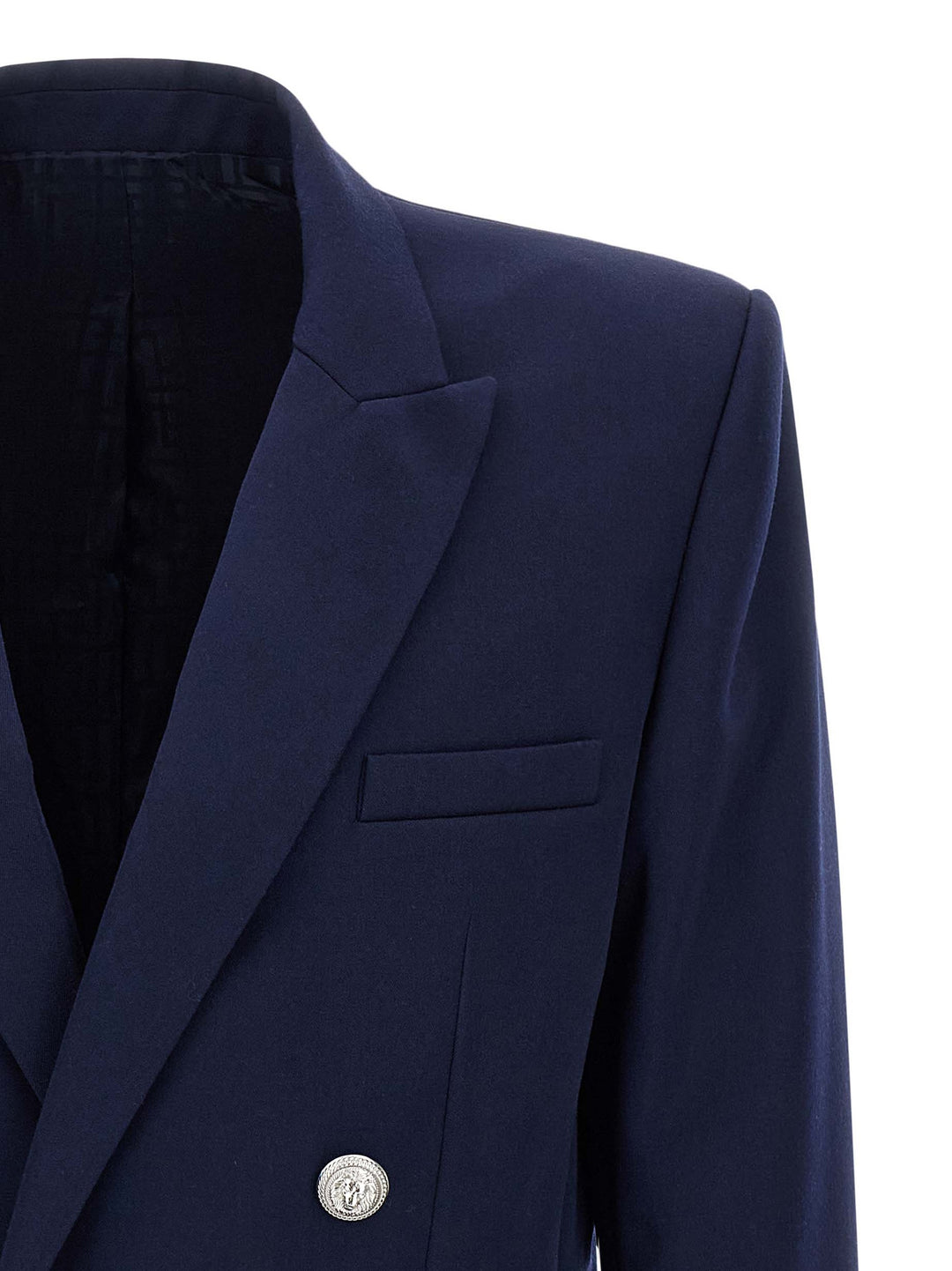 Balmain Grain De Poudre Blazer - Blu | df8e1b656b16cfe9e02cd7d1cb8bcb159d1f15d3
