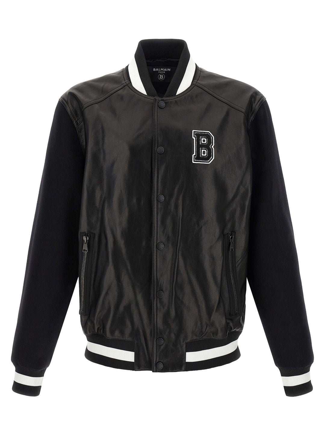 Balmain Varsity Puffer Jackets - Bianco/Nero | d51b296b116cf0464a038d900118a1fa677f6d3b