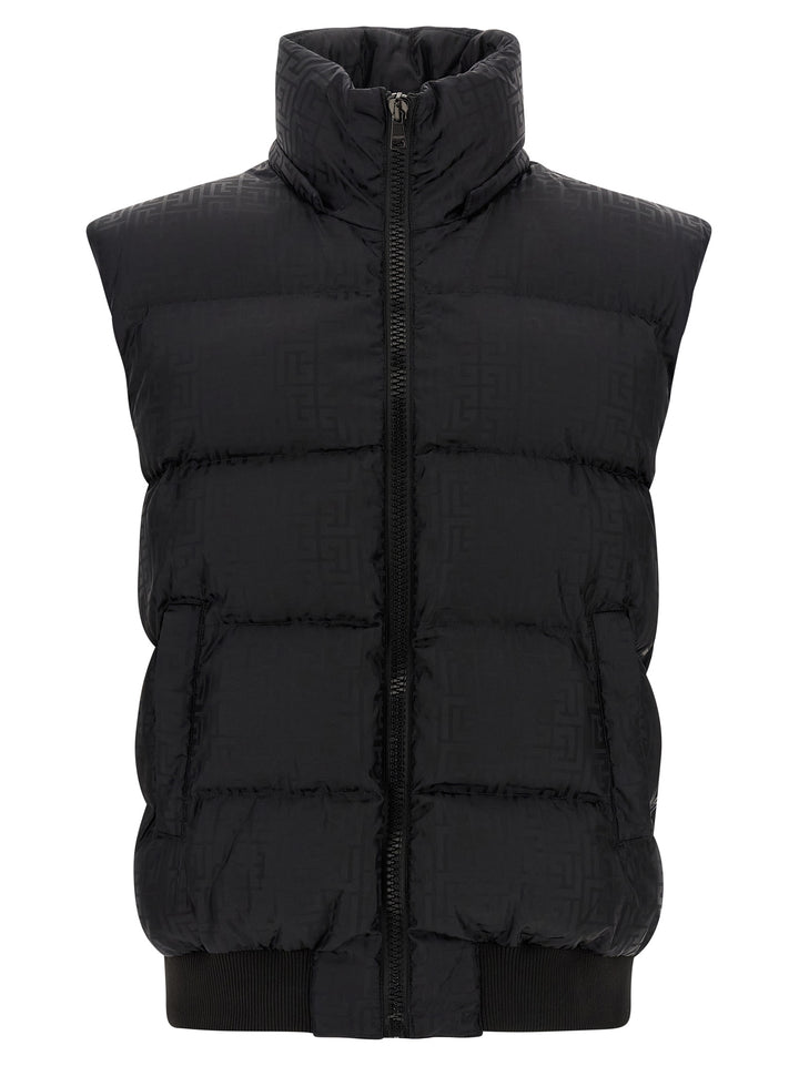 Balmain Monogram Pb Labirinto Puffer Jackets - Nero | 44c3541ecd6ae0988c14cd6e0326794cf3120973