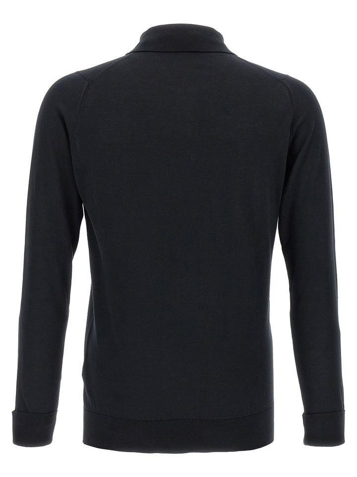 John Smedley Finchley Polo - Nero | 494487d2b7afc2781bd3969849abb61d99f412a0