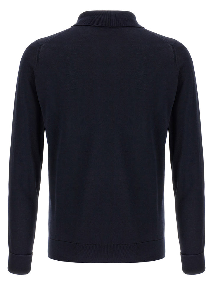 John Smedley Finchley Polo - Blu | 908ded8e93e55ca36a747d09d45720347c628e21
