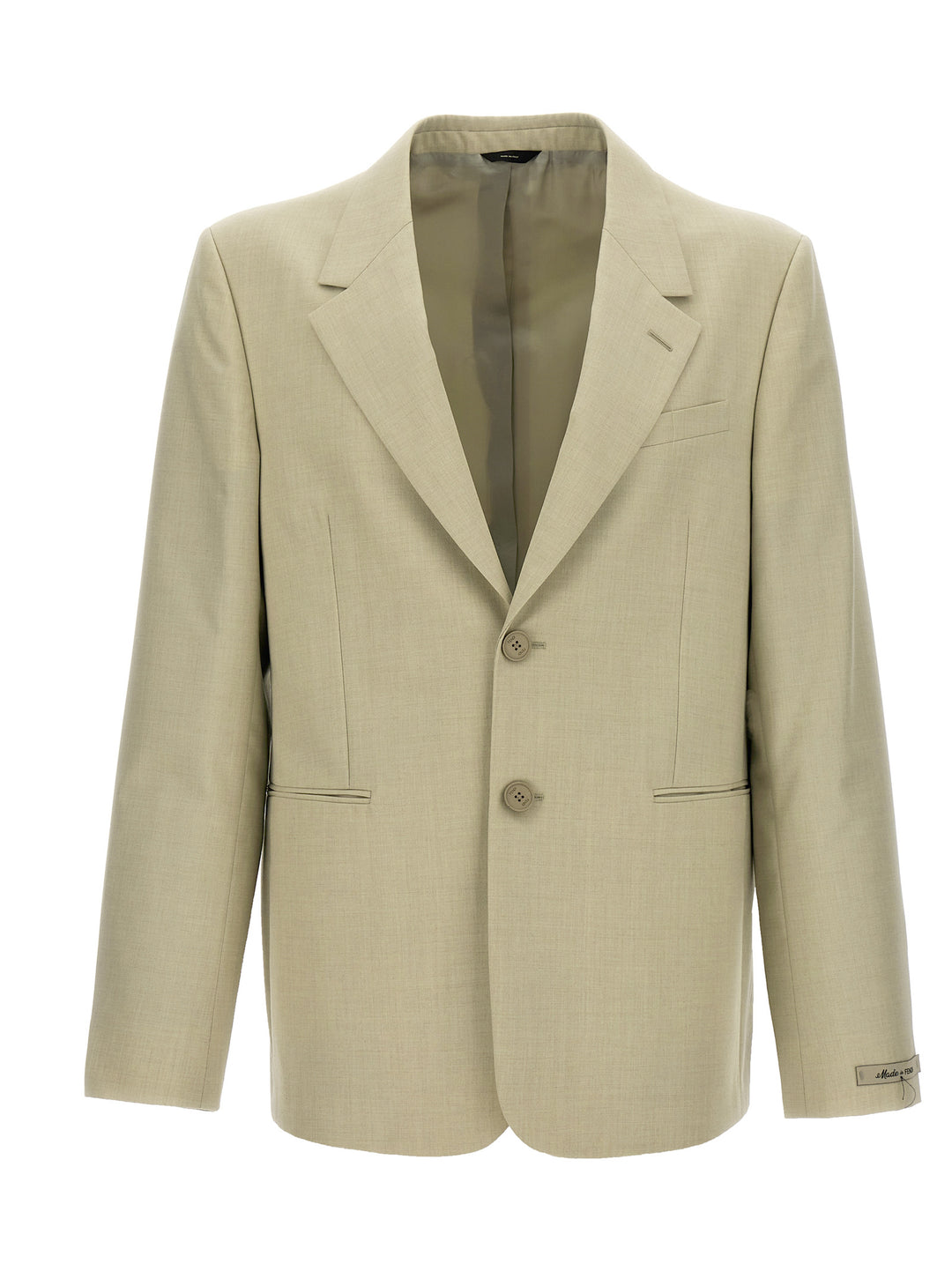 Fendi Single-Breasted Wool Blazer - Beige | 2e84f5224008eeddde08068a2f7556340475007a