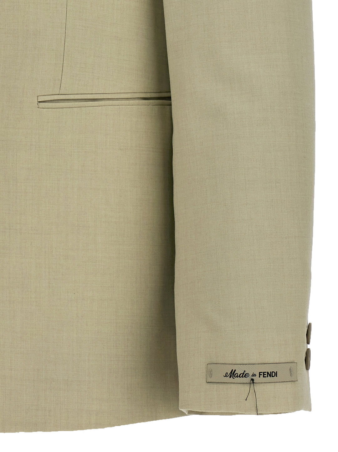 Fendi Single-Breasted Wool Blazer - Beige | 9c5aa35ef43bc2137a881953a2e26764c8c82b02