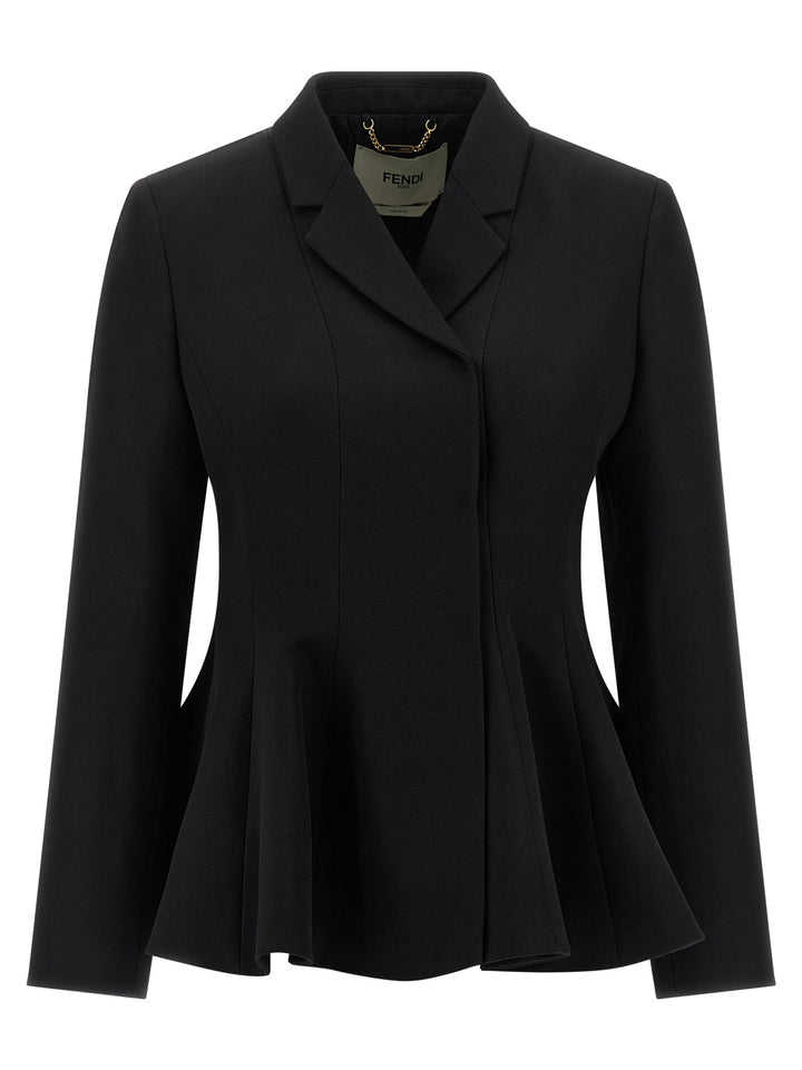 Fendi Grain De Poudre BlazerS - Nero | 21190e504170a964588619ceb8fc0f8f53bf952f