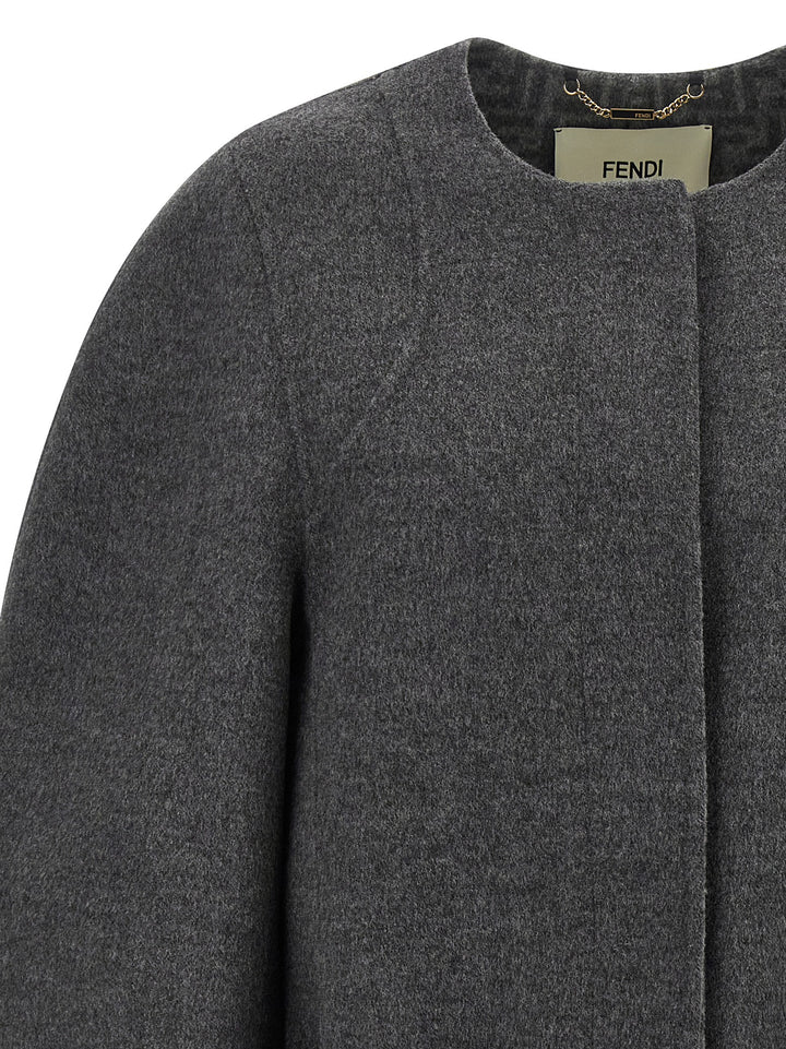 Fendi Blouson Cocoon Puffer Jackets - Grigio | ac4f7be0f482106050615b78f6efdd6ffa7d1d77